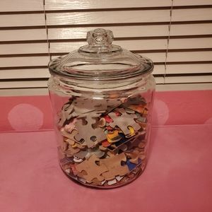 19 Puzzle Challenge Glass Jar w/Lid
